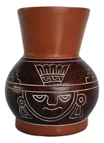 Comprar Jarrón Artesanal De 3 Caras \u002F Barro Vidriado \u002F Arte Mexa