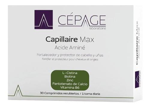 Cepage Capillaire Max Acidé Aminé Cabello Y Uñas X 30 Comp