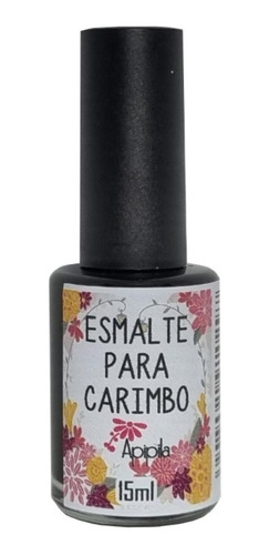 Imagem 2 de 6 de Esmalte Grande Para Carimbo De Unhas Apipila Preto 15ml.
