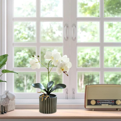 Planta De Orquídeas Artificiales De Altura Realista