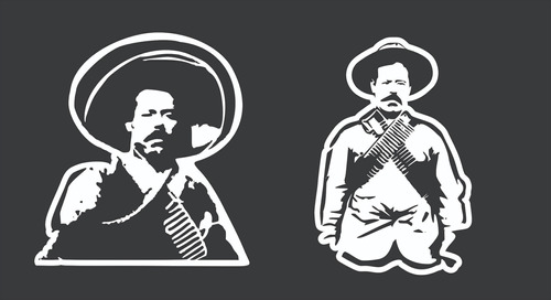 Vinil De Recorte Pancho Villa O Emiliano Zapata