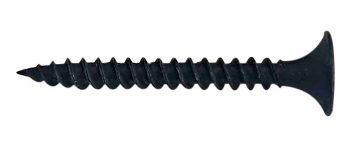Tornillo Volcanita Zincado Negro 6x1 1/4 Punta Fina 500 Un