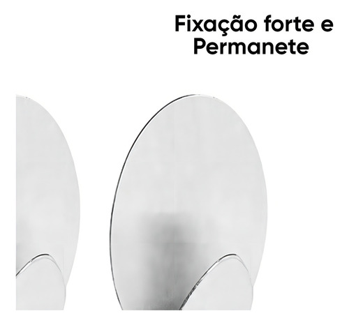 Gancho Oval Com Adesivo Metal M
