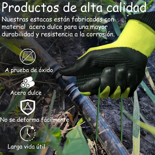50 Grapas Clavos Césped Pasto Artificial Estacas De Tierra
