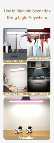 Imagen 3 de 9 de Lampara Led Magnetica Recargable Placard Hogar 21import