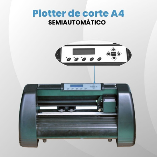 Maquina Plotter De Corte A3 27cm Semi Automático Tapete Y Cuchillas 127V Vinilo Precisión Pesonalización Profesional Cartulina Papel Textil Vinil Autoahdesivo Color Sublime