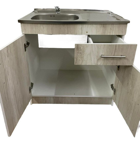 Lavaplatos Con Mueble 80x50 Mdf Sec. Derecho Crema