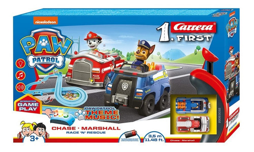 Pista Eléctrica De Carreras Paw Patrol Carrera First