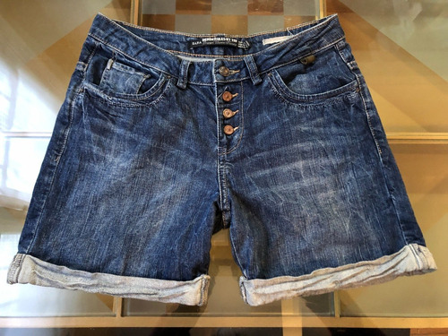 Short De Jean Zara Mujer - Talle 34 - Como Nuevo 