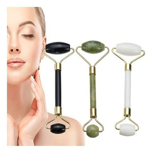 Rodillo Facial Jade Masajeador + Guasha Relajante Antiedad Color Varios