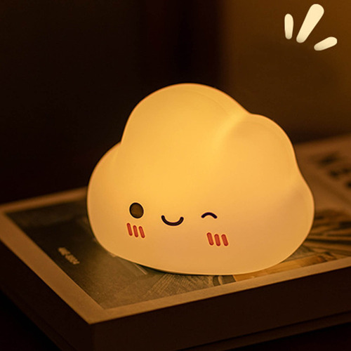 Lámpara De Mesa Con Forma De Nube De Gel De Sílice, Luz Noct