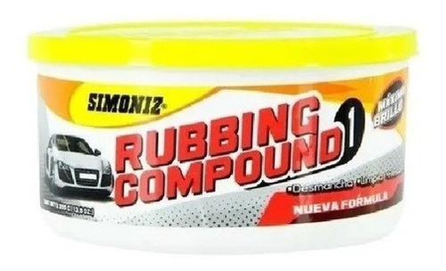 Crema Pulidora Rubbing Simoniz 200 Gr Para Autos Y Moto