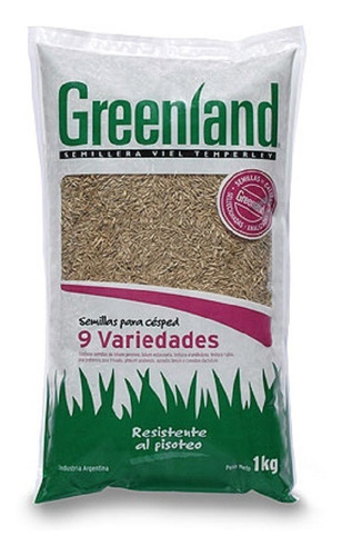 Semilla De Césped 9 Variedades Greenland X 10 Kg Todo El Año