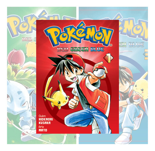 Coleccion Completa Manga Pokémon Red Green Blue Panini - Dgl