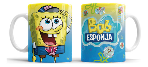 Kit Imprimible Plantillas Tazas Bob Esponja Sublimación M3