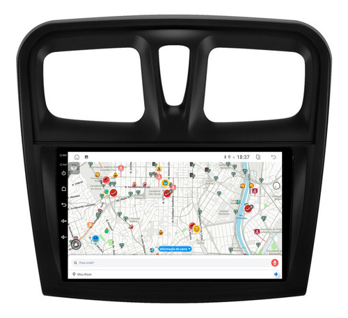 Multimidia Logan 15/19 9p Android 14 Carplay 4gb 64gb
