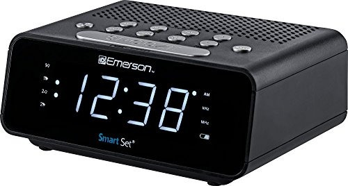 Emerson Smartset Alarm Clock Radio With Am Fm Radio