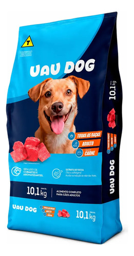Ração Para Cachorro Adulto Sabor Carne 10,1kg 18g Proteína UAU DOG