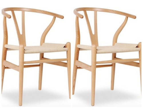 Silla Wishbone Importada Hans Wegner Pack 2 Unidades