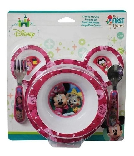 Juego De Alimentacion Disney Minnie 4 Pzas 9m+