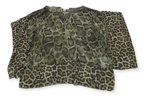 Blusa Michael Kors Animal Print Chica/mediana De Mujer 