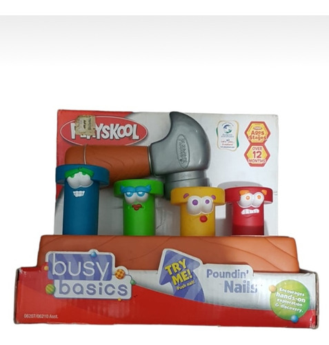 Juego Didáctico Playstool Banco Con Martillitos De Colores