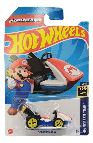 Hot Wheels Escala 1:64 #29 Standard Kart Mario Screen Time 2