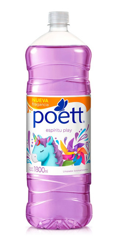 Imagen 2 de 2 de Limpiador Líquido Poett Espíritu Play 1800 Ml