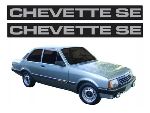 Par Adesivo Tarja Friso Para Chevrolet Chevette Se 18387 Cor GRAFITE