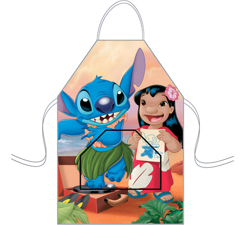 Delantal Cocina Mediano Para Niños Mini Chef Personalizado Stich Y Lilo 1 Personalizado