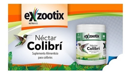 Imagen 5 de 6 de Alimento Nectar Para Picaflor Colibri Exzootix 300gr