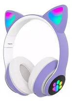 Comprar Audífonos De Gato Bluetooth Audífonos Con Orejas Niña Rgb