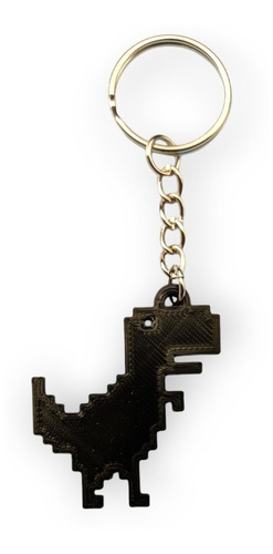 Llavero Dinosaurio Rex Sin Internet Google Negro
