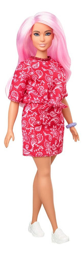 Muñeca Barbie Fashionistas 151 Pelo Rosado