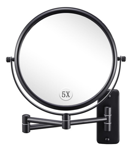 Espejo De Maquillaje Montado En La Pared Aumento 5x 8 Pulgad