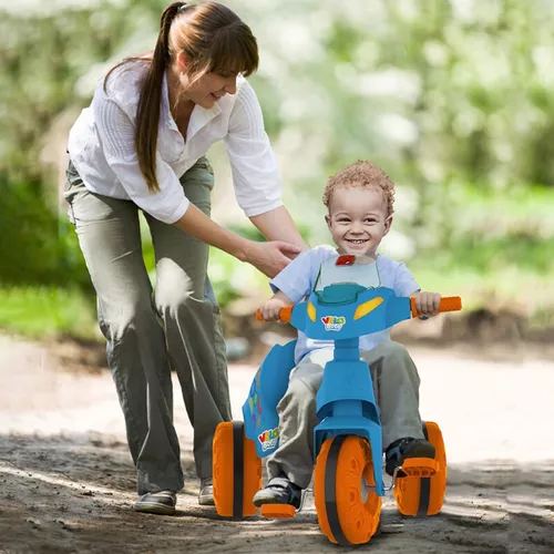 Triciclo Infantil Bandeirante Velobaby de Pedal com Empurrador