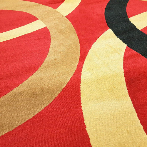 Carpeta Alfombra Spirit Bordo Beige Negro 133 X 190 Cm Soul