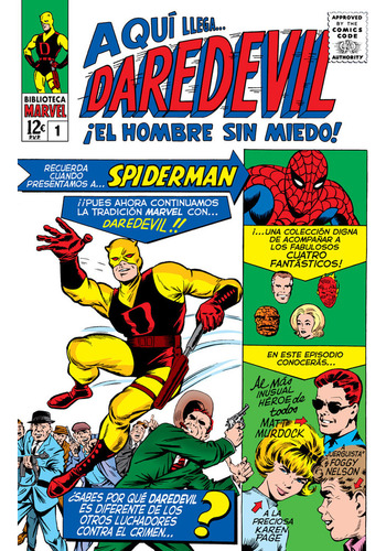 Bibm18 Daredevil 1 1964-65, De Wally Wood. Editorial Panini Comics, Tapa Blanda En Español, 2023