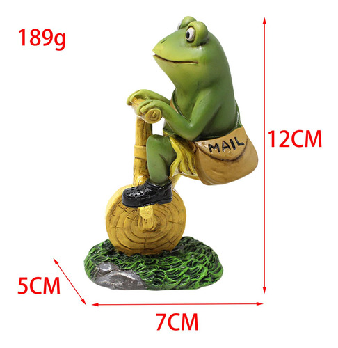 Estatuilla De Rana De Cartero Escultura De Animal Decorativa