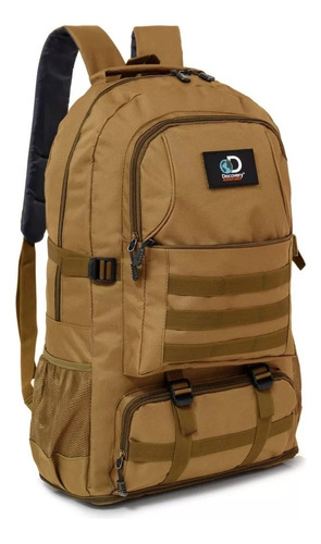 Mochila Trekking Camping Mochilero Aventuras 75 L Discovery Color Camel Diseño de la tela Liso