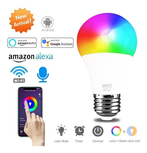 15w 2 Bombillas Wifi Luz Led Inteligente E27 Lámpara Rgb+cct (Usado)