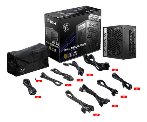 Fuente De Poder Msi Mpg A850g Pcie5 850w 80+ Gold Modular (Usado)