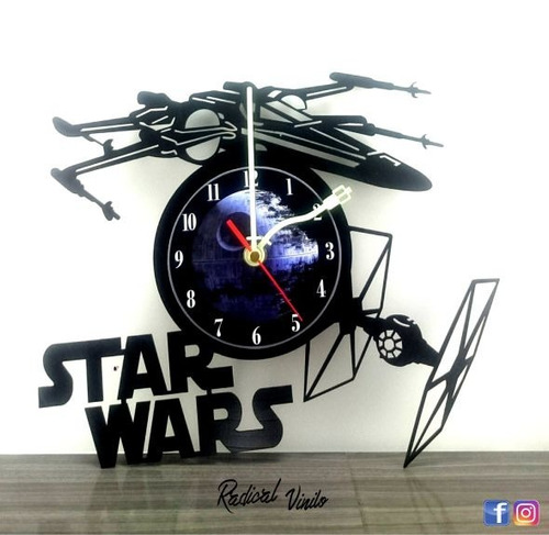 Reloj De Vinilo X-wing 2 Star Wars Regalos Decoracion 