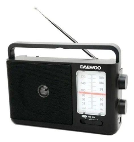 Radio Dual Clásica Am/fm 220v/pila C/antena 21x6x12cm Daewoo