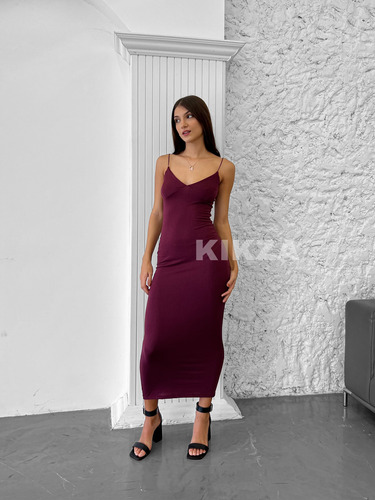Vestido Largo Modal Bretel Elástico Casual Elastizado