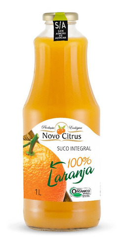 Suco Orgânico Laranja Integral Novo Citrus 1000 Ml