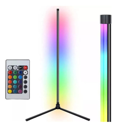 Lámpara Conexion Usb De Pie Luces Led Rgb Control Remoto