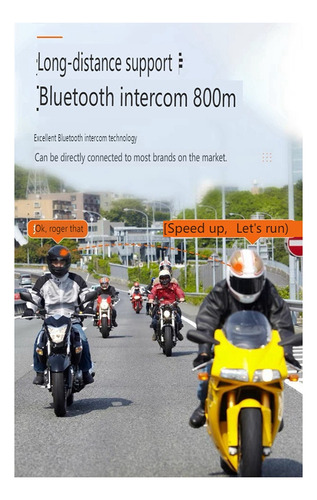 P Fone De Ouvido Sem Fio Helmet Intercom Headset Para