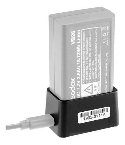 Godox Vc26 Usb Cargador De Batería Dc 5v/input Y 8.4v/output