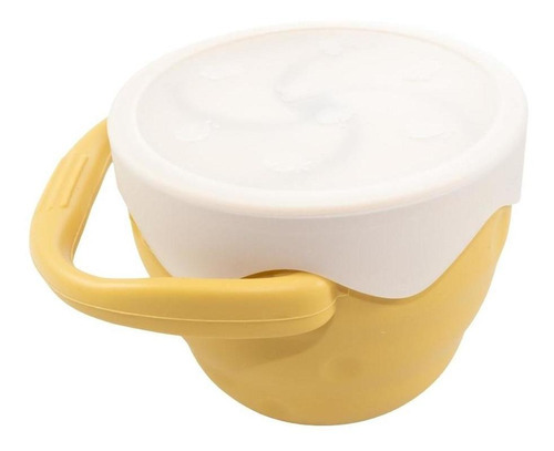 Snack Box de silicona para niños, galletas de fruta, color amarillo mostaza